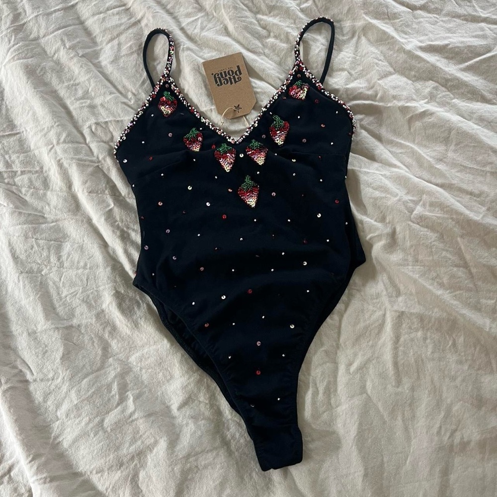 NWT Her Pony the Label Solene Strawberry Bodysuit
